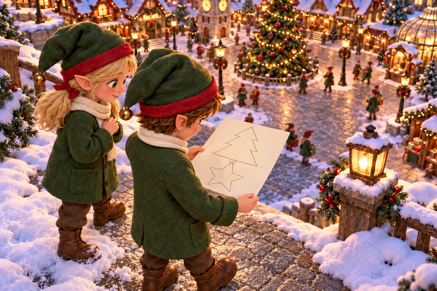 Nellie crunches through snow and Jasper squeaks on a clear cobble during their boot orchestra.