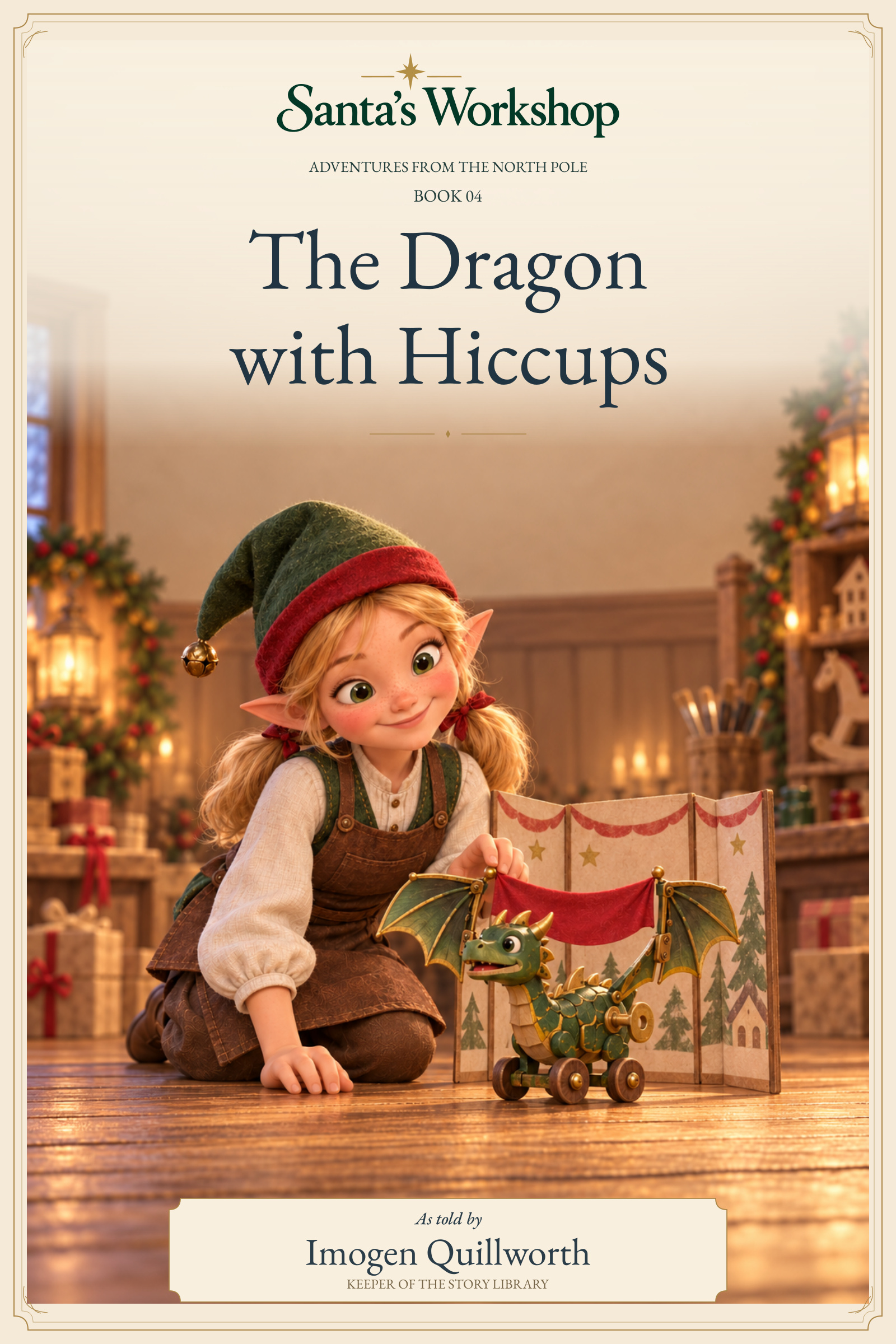 The Dragon with Hiccups, illustrated book cover