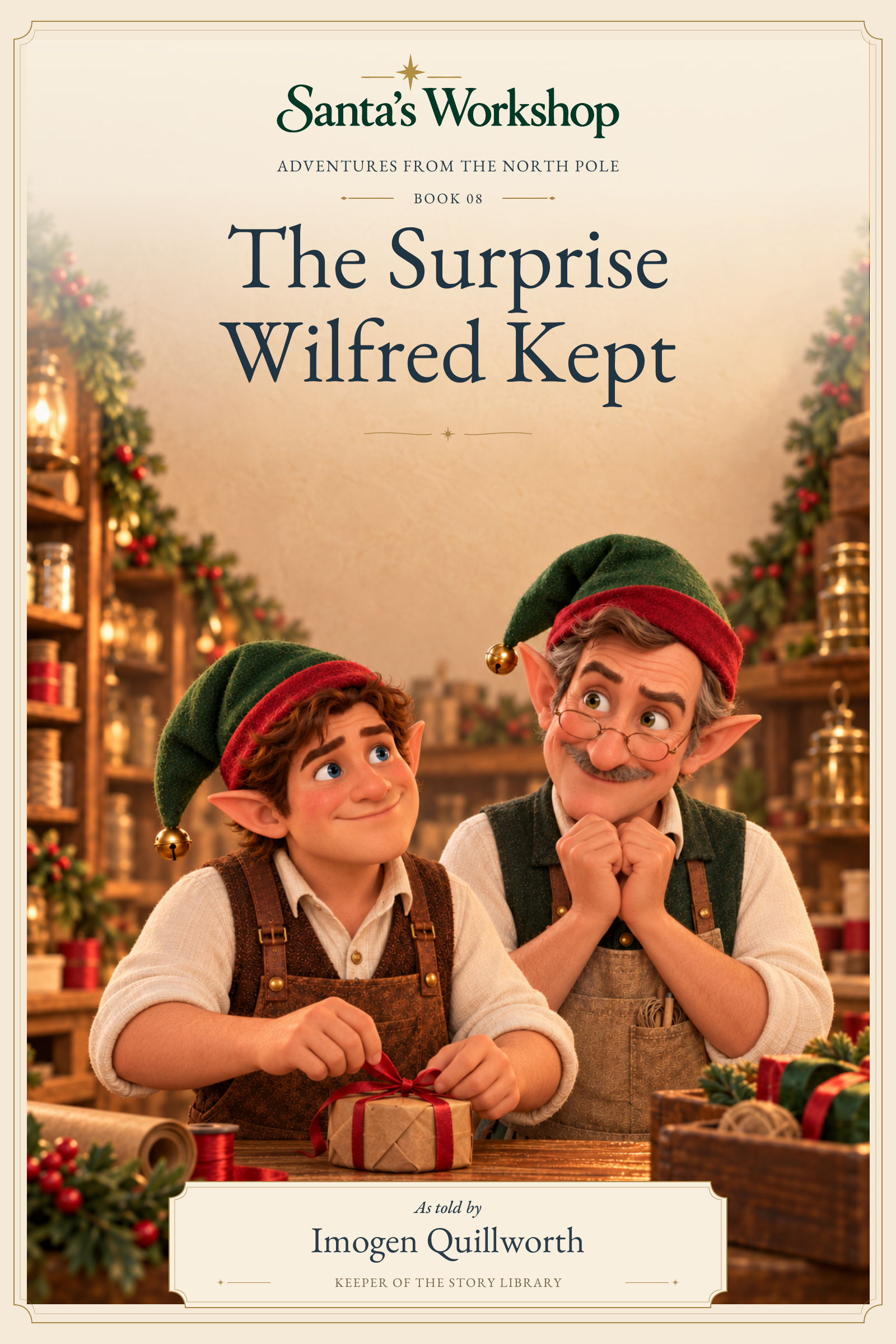 The Surprise Wilfred Kept, illustrated book cover